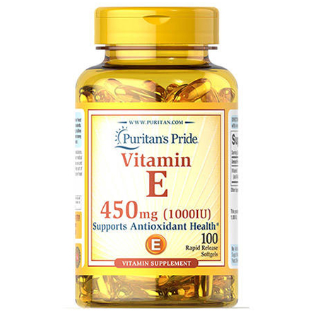 PuritansPrideVitaminE Vitamin E 450 mg (1000 IU) 100 Softgels - Image 1
