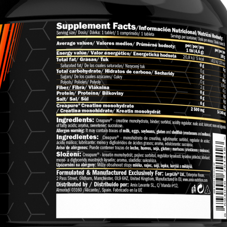 AmixCreatineChewablesNutritionFactsWestfitshop
